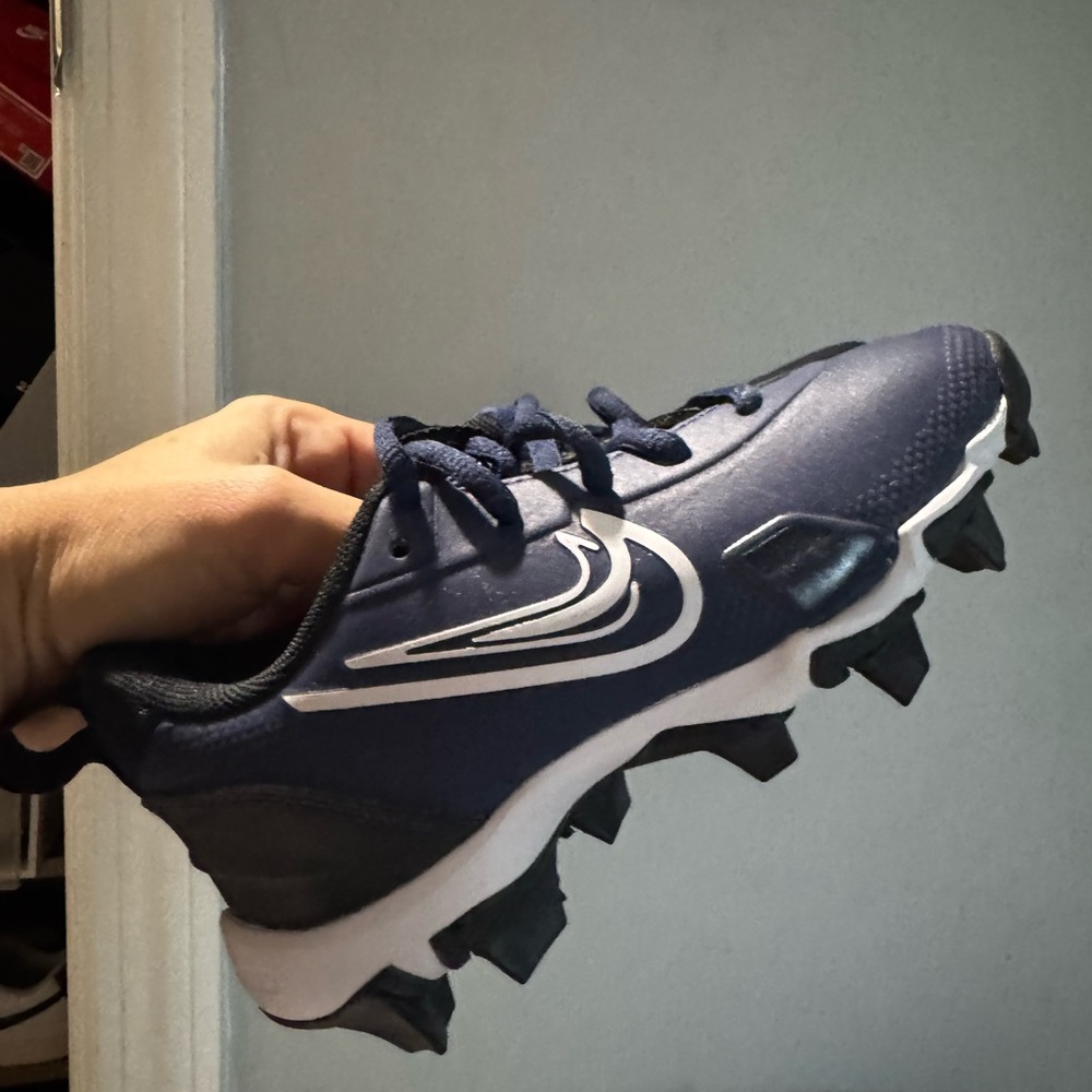 Nike Navy and White Sports Cleats